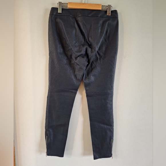 Kate Spade Estrella Navy Stretch Leather Pants Size 6 - Picture 5 of 7